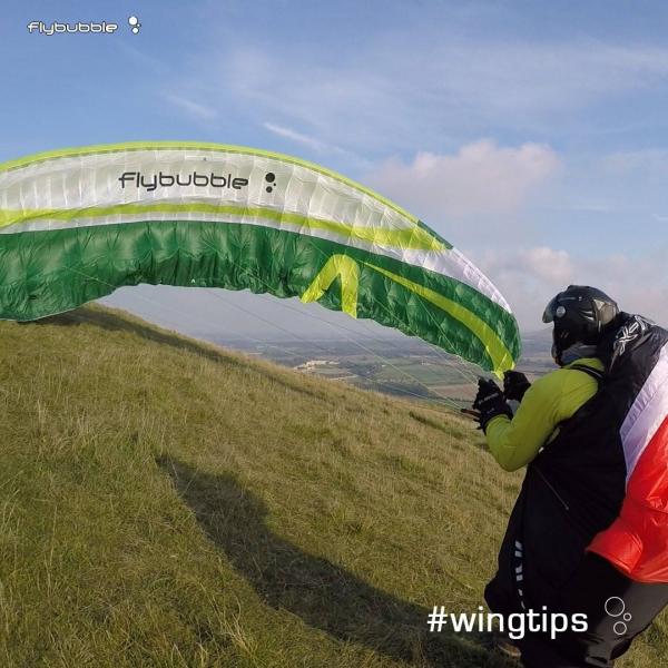 Wingtips: Cross wind launching